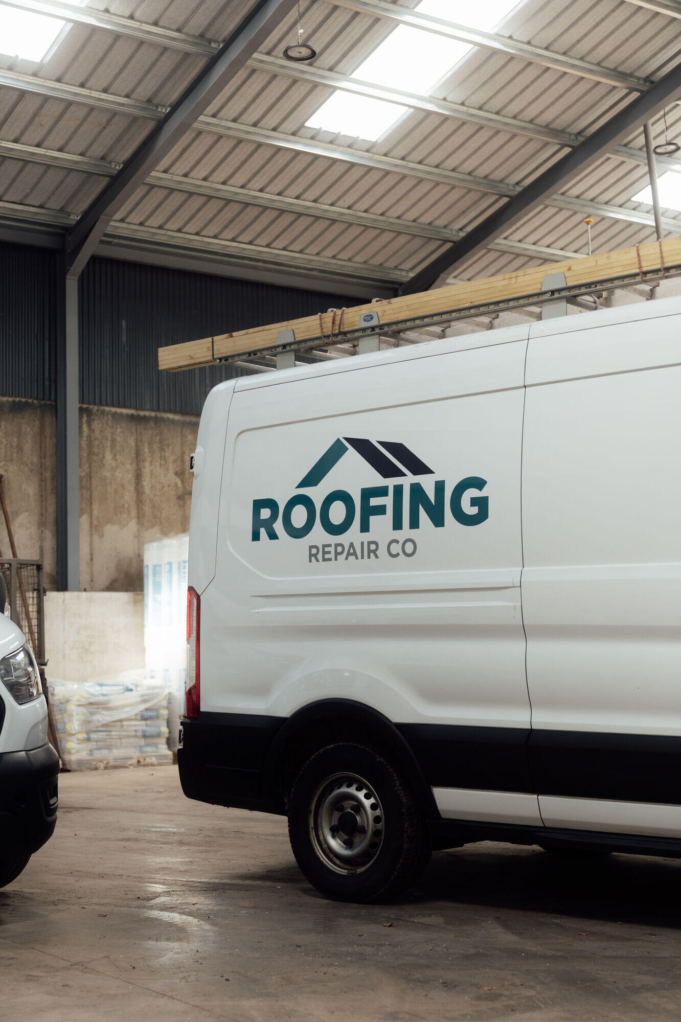 Roofing Repair Co. branded van